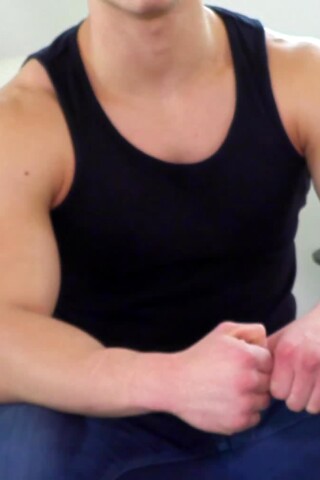 Young Muscle Stud Jerks Off