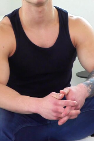 Young Muscle Stud Jerks Off