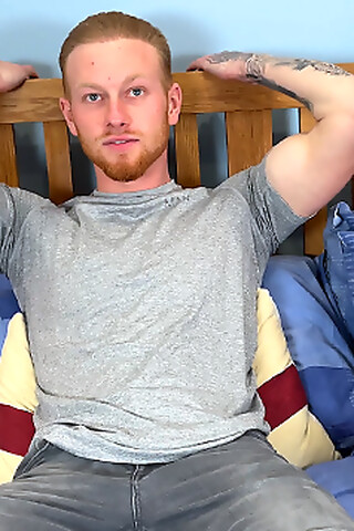 Straight Young Footballer gets Wanked & Spanked & his Rock Hard Uncut Cock Shoots Massive!