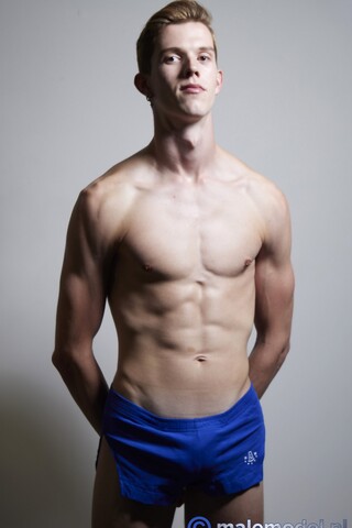 Muscular dutch blond twink