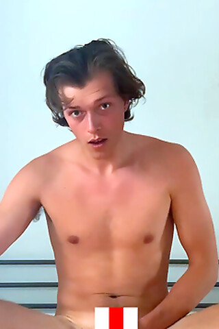 Young Stud Aiden Wanks his Huge Uncut Cock at Home & Fingers his Tight Hole & Shoots his Load!