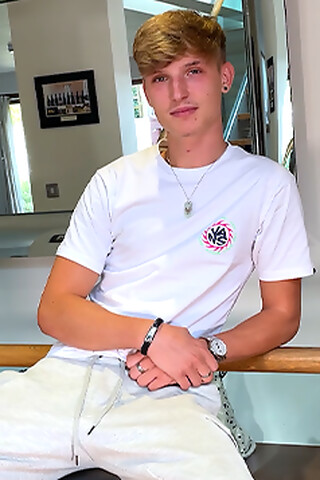 Young Handsome Hal Shows off his Tanned Lean Body & Wanks his Hard Uncut Cock & Cums!