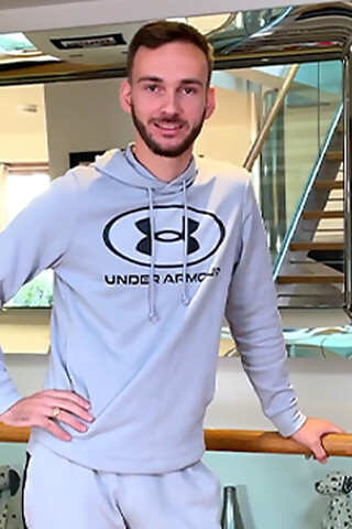 Straight Young Footballer Wanks his Hard Uncut Cock & Shoots a Big Load of Cum!