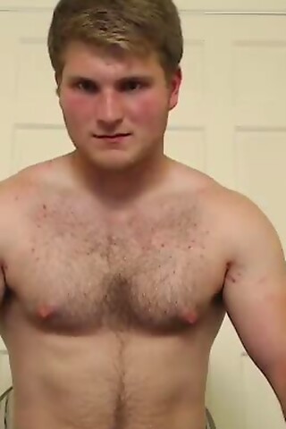 Hairy Bear Cub Teen Jerks It