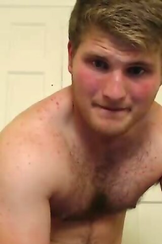 Hairy Bear Cub Teen Jerks It