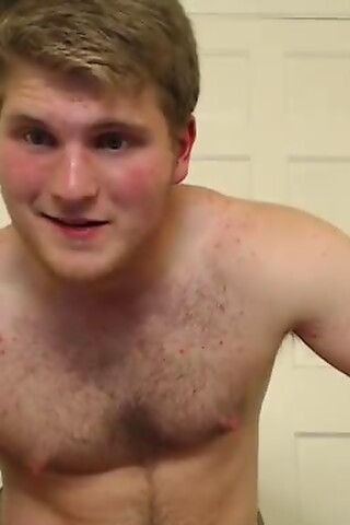 Hairy Bear Cub Teen Jerks It